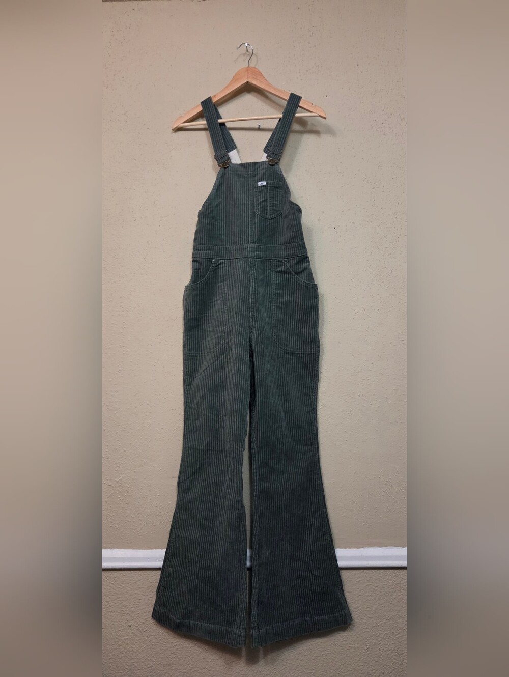 Lee Overalls Women's Small Green Corduroy Workwear